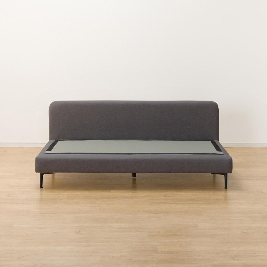 広い座面のゆったりソファ(MS01 3人掛け 肘なし MGY) ニトリ