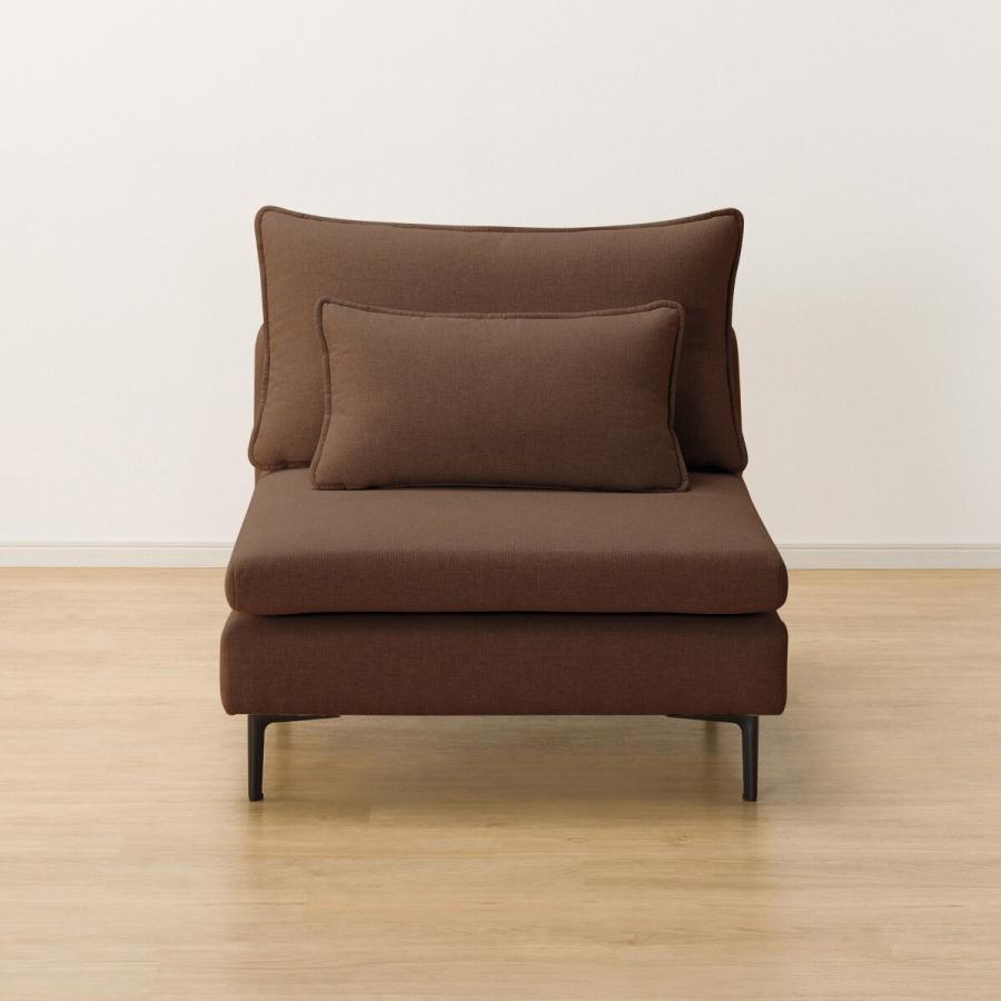 ニトリ　布張り1人掛けソファ(MS01 肘なし AQ-LGY) ニトリ 広い座面のゆったりソファ(MS01 1人掛け 肘なし LGY