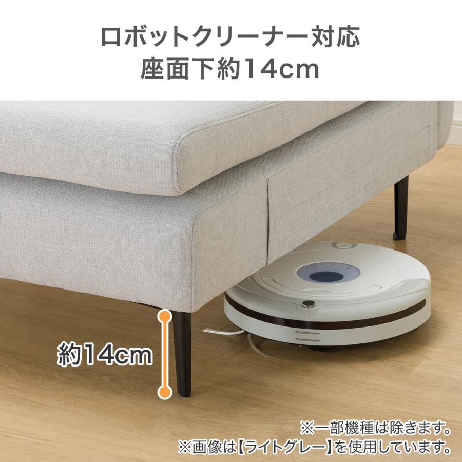 広い座面のゆったりソファ(MS01 3人掛け 肘なし Nシールド MGY) ニトリ