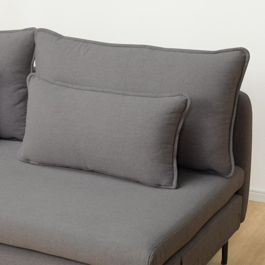 広い座面のゆったりソファ(MS01 3人掛け 肘なし Nシールド MGY) ニトリ