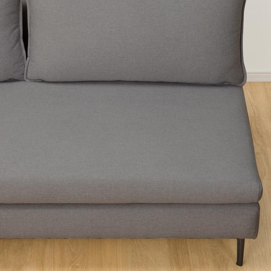 広い座面のゆったりソファ(MS01 3人掛け 肘なし Nシールド MGY) ニトリ