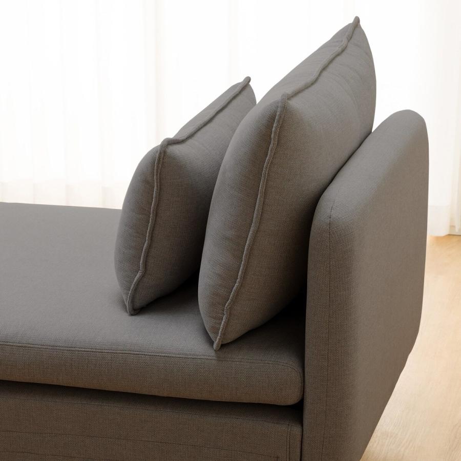 広い座面のゆったりソファ(MS01 1人掛け 肘なし Nシールド MGY) ニトリ