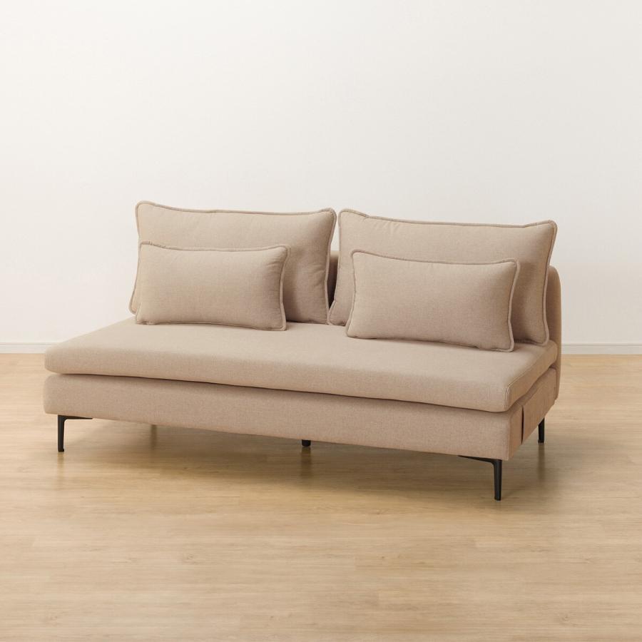 広い座面のゆったりソファ(MS01 3人掛け 肘なし Nシールド BE) ニトリ