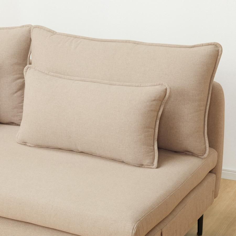 広い座面のゆったりソファ(MS01 3人掛け 肘なし Nシールド BE) ニトリ