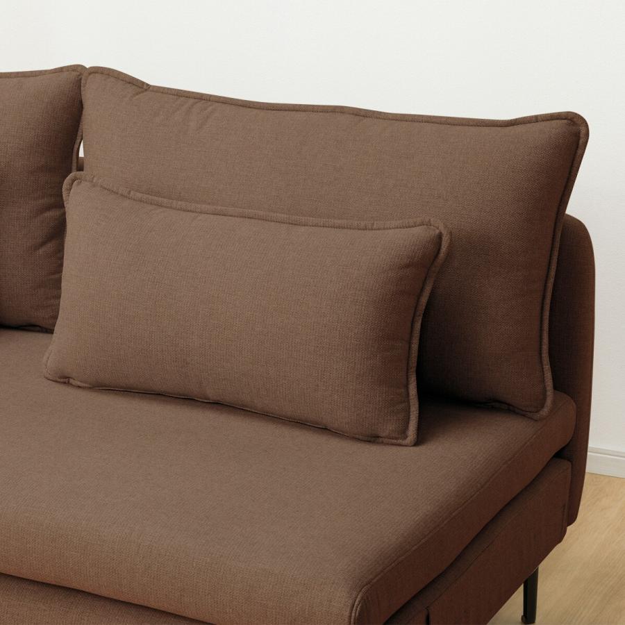 広い座面のゆったりソファ(MS01 3人掛け 肘なし Nシールド BR) ニトリ