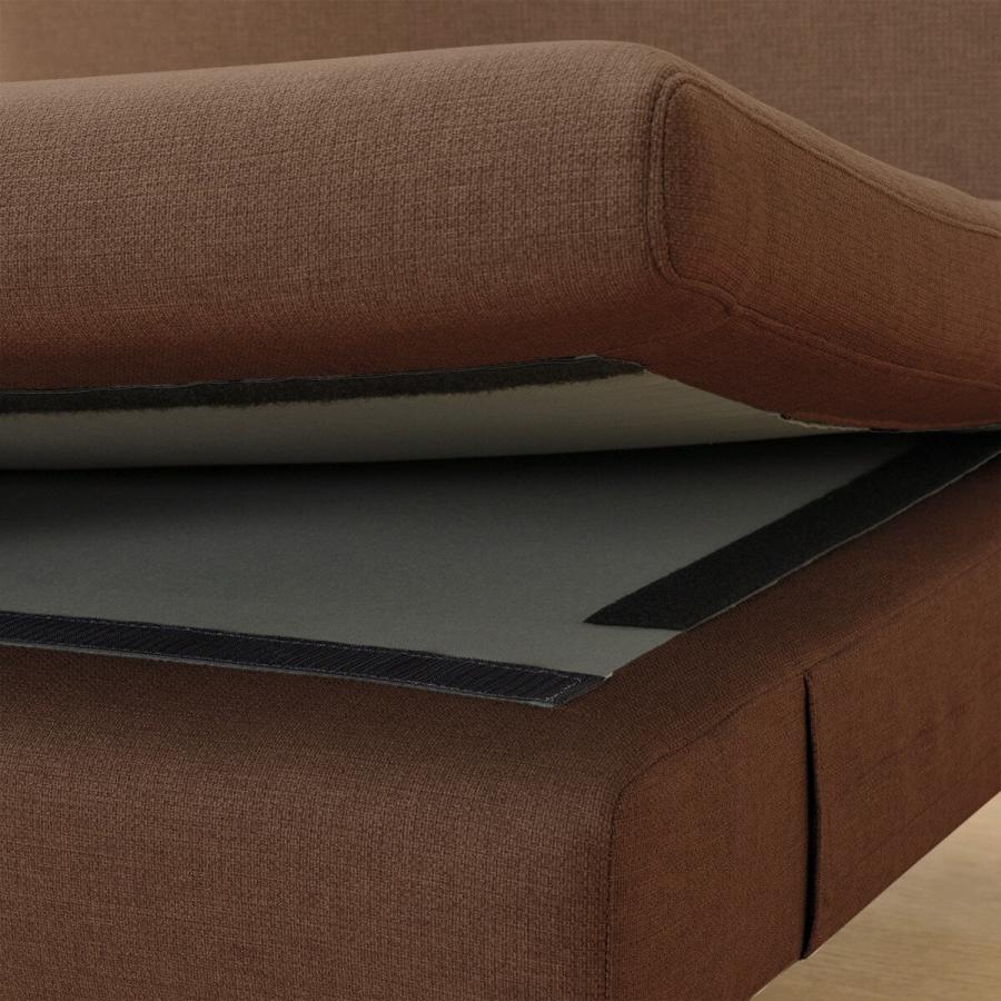 広い座面のゆったりソファ(MS01 3人掛け 肘なし Nシールド BR) ニトリ