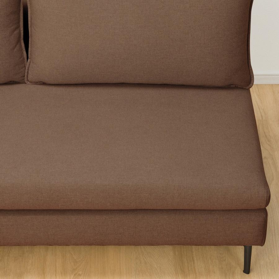 広い座面のゆったりソファ(MS01 3人掛け 肘なし Nシールド BR) ニトリ