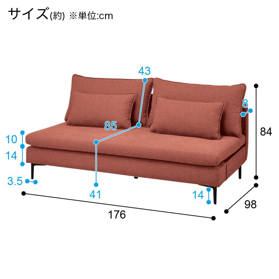 ニトリ広い座面のゆったりソファNシールド3人掛け肘なしMS01 広い座面のゆったりソファ(MS01 3人掛け 肘なし Nシールド RE