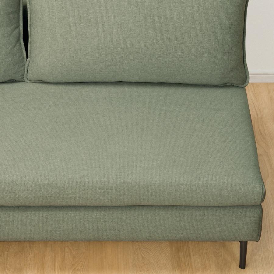 広い座面のゆったりソファ(MS01 3人掛け 肘なし Nシールド YGR) ニトリ