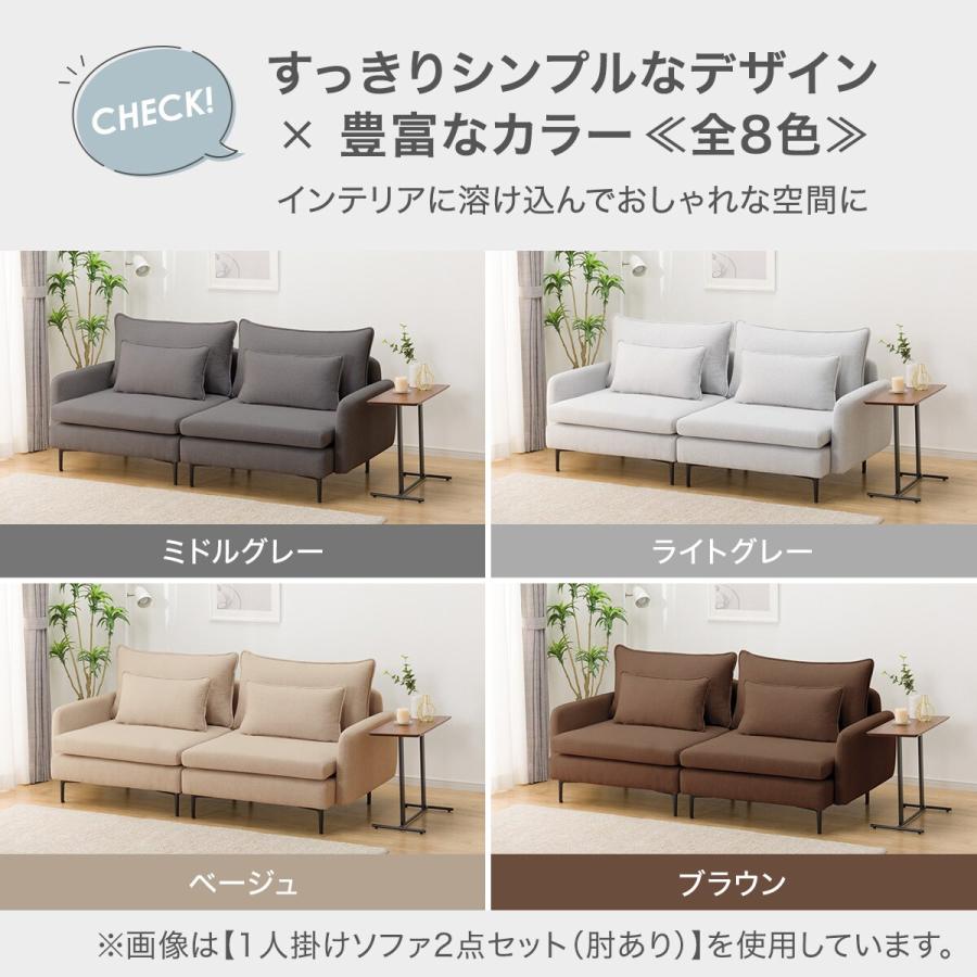 広い座面のゆったりソファ(MS01 3人掛け 肘なし Nシールド YGR) ニトリ