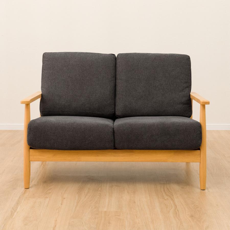 ニトリ（NITORI） ソファー ソファ 2人掛け 布張りソファ(IG01 BK/LBR