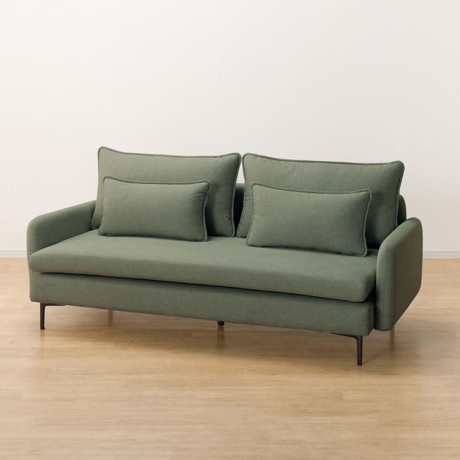 広い座面のゆったりソファ(MS01 3人掛け 肘あり Nシールド YGR