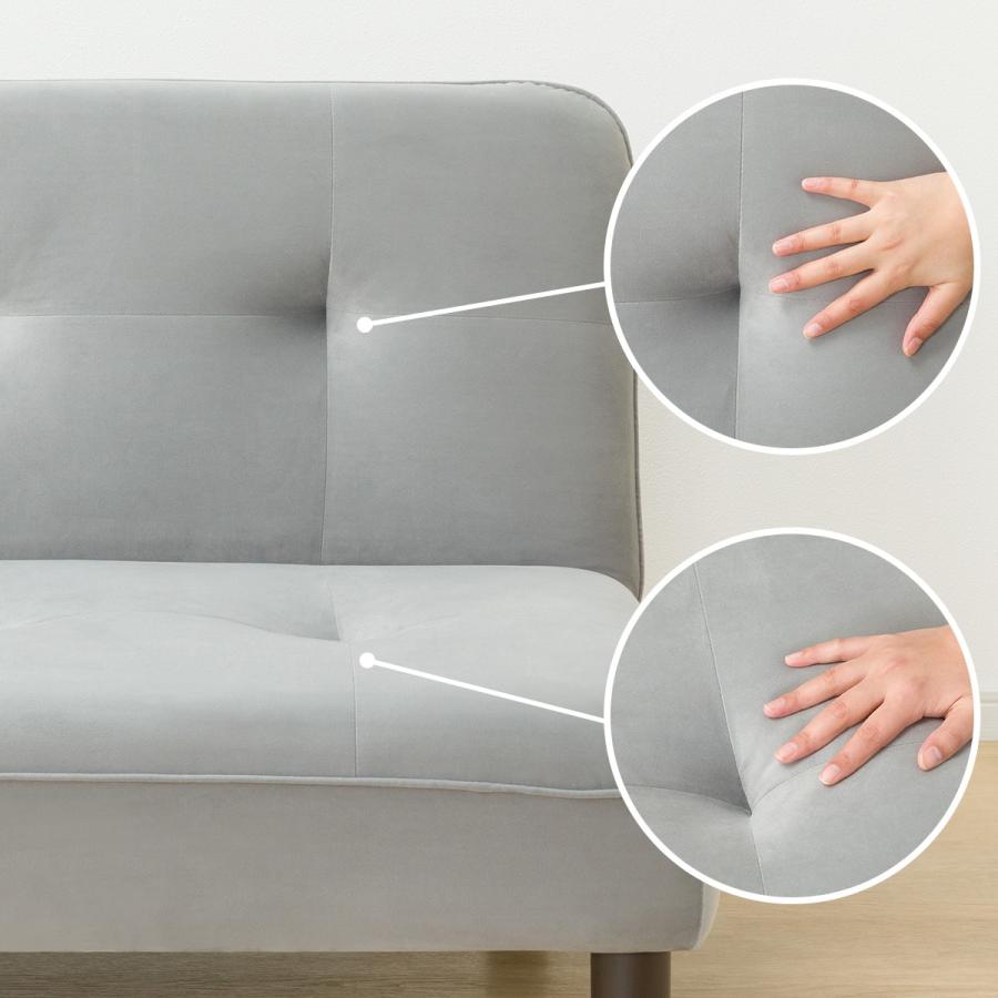 ニトリ 背もたれが別々に動くソファベッド 3人掛け 布 (XL02 GY ニトリ 背もたれが別々に動くソファベッド 3人掛け 布 (XL02 GY