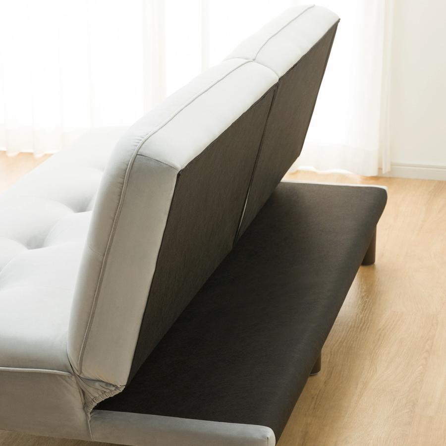 ニトリ 背もたれが別々に動くソファベッド 3人掛け 布 (XL02 GY ニトリ 背もたれが別々に動くソファベッド 3人掛け 布 (XL02 GY