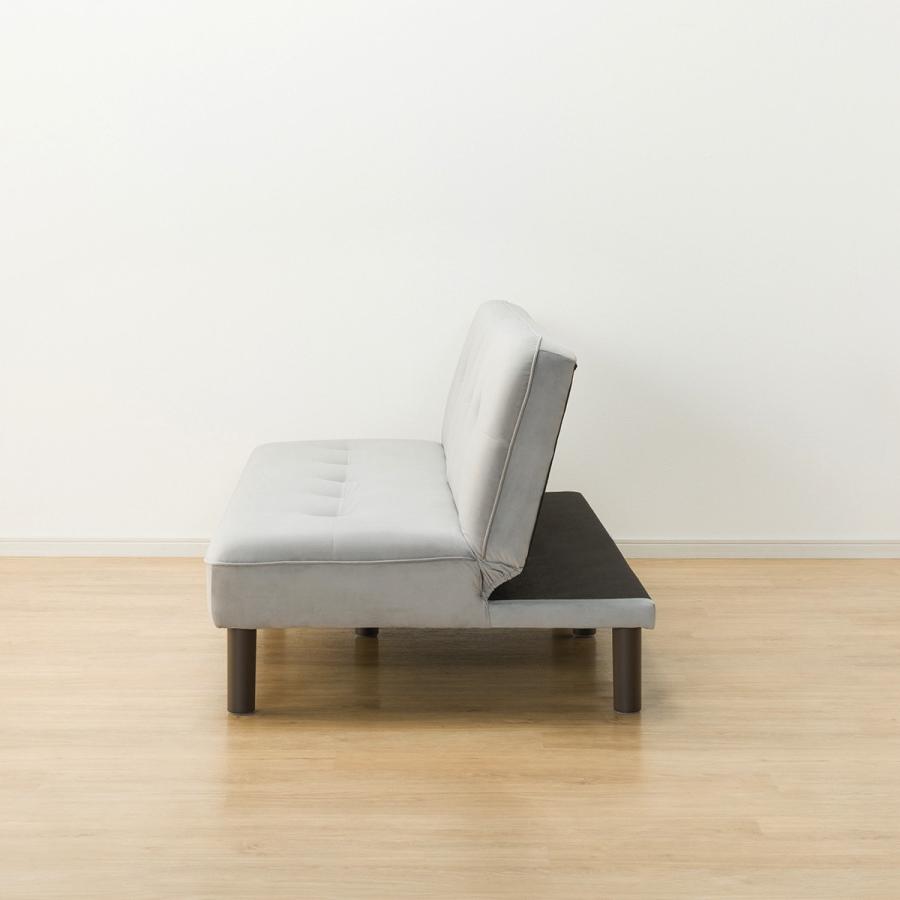 ニトリ 背もたれが別々に動くソファベッド 3人掛け 布 (XL02 GY ニトリ 背もたれが別々に動くソファベッド 3人掛け 布 (XL02 GY