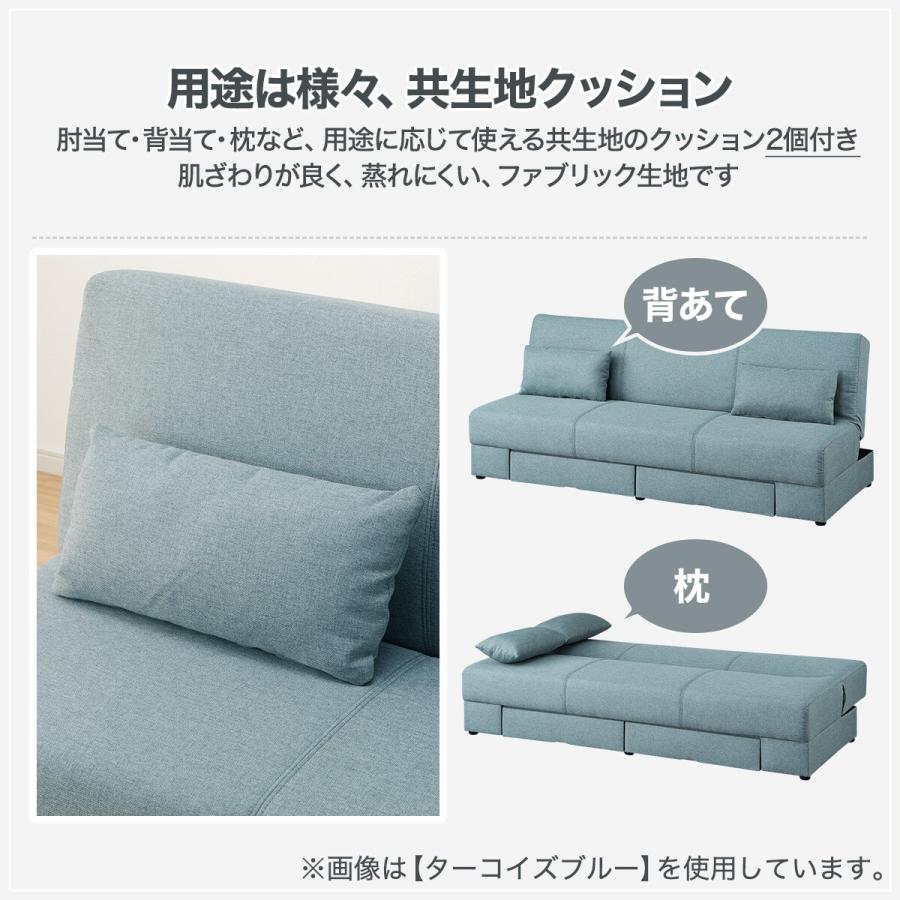 ニトリ ソファベッド 引出し収納付き 3人掛け 布 (DJ08 GY ニトリ ソファベッド 引出し収納付き 3人掛け 布 (DJ08 GY
