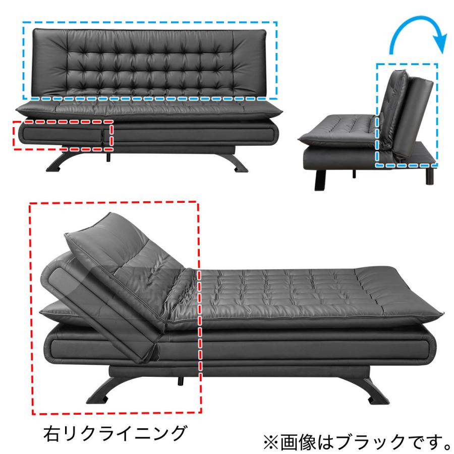 【7/31まで値下げ中】ニトリ　ソファベッド　Nシールド　ロック　ブラック 幅195cm] 合皮ソファベッド(Nシールド ロック) ソファベッド