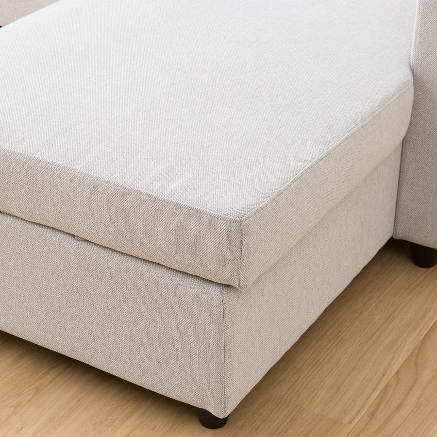 ニトリ（NITORI） カウチソファベッド 布 (ノアーク2 GY) ソファー