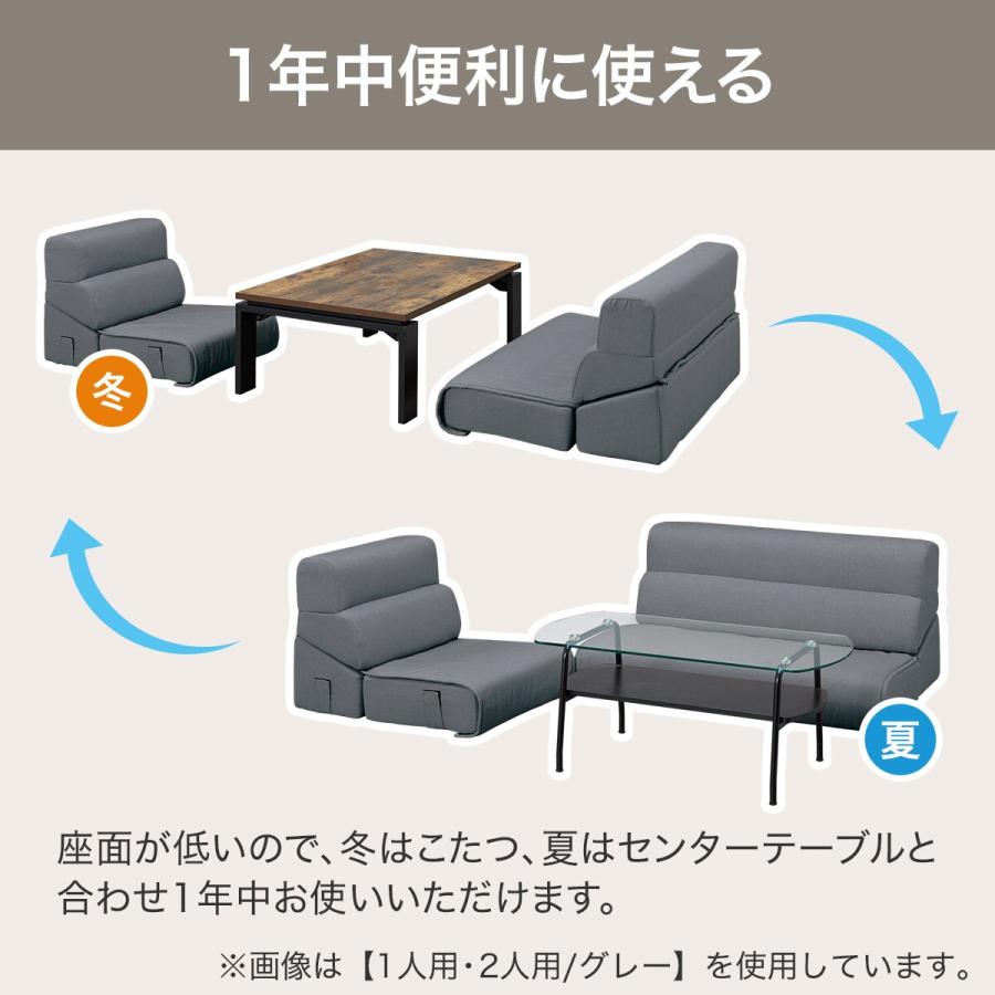 ニトリ 背もたれ倒してくつろげるローソファ 2人掛け 布 (XL05 ニトリ 背もたれ倒してくつろげるローソファ 2人掛け 布 (XL05