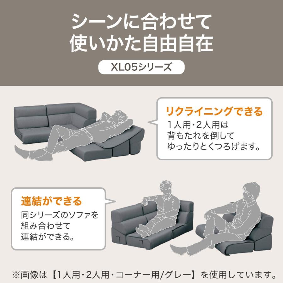 ニトリ 背もたれ倒してくつろげるローソファ 1人掛け 布 (XL05 ニトリ 背もたれ倒してくつろげるローソファ 1人掛け 布 (XL05