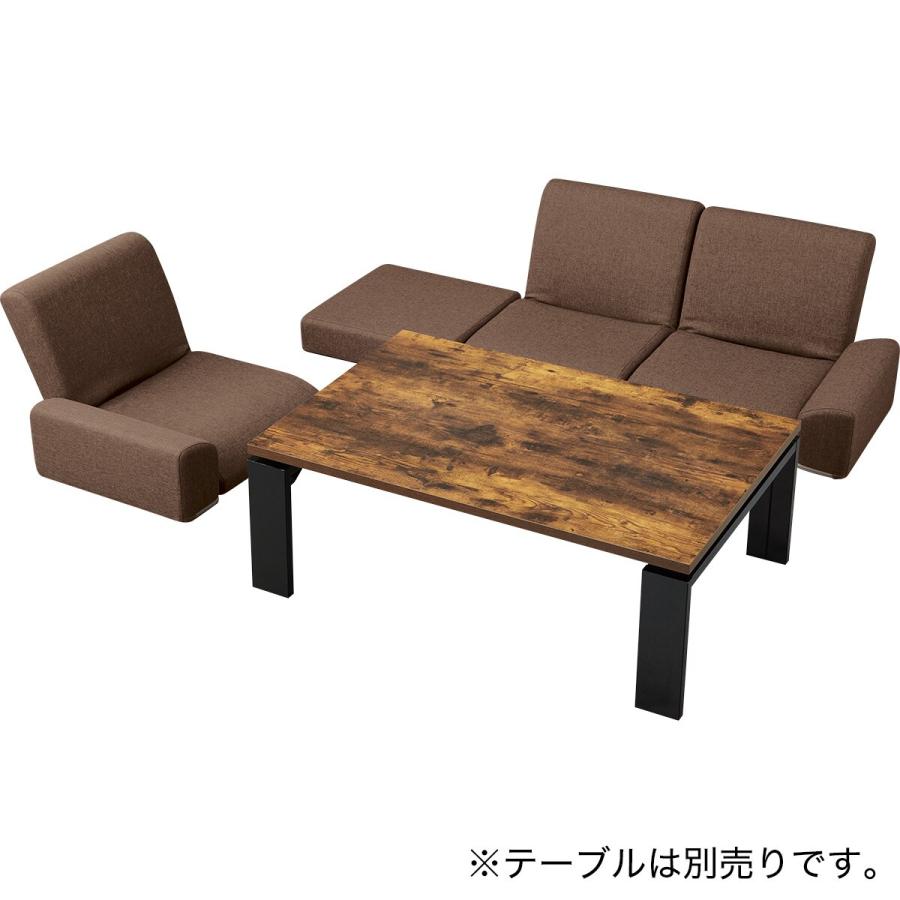 ニトリ ソファー ソファ 布張りローソファ4点セット(CE02 BR