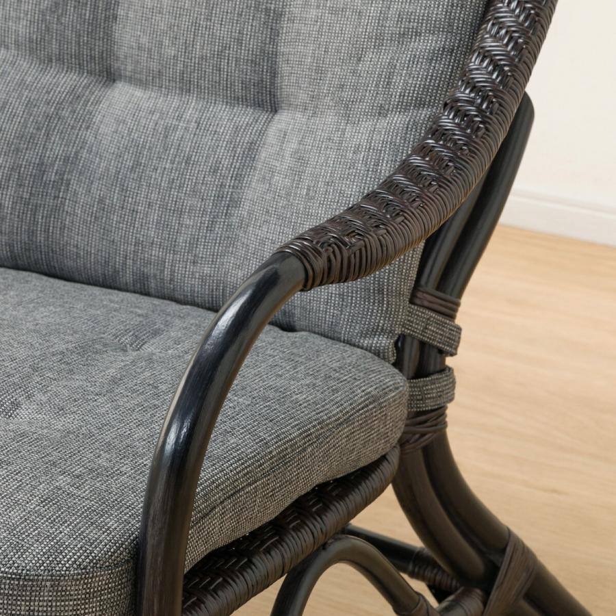 ニトリ ラタンチェア(MS23 GY/BK) : ニトリ Yahoo!店 - 通販