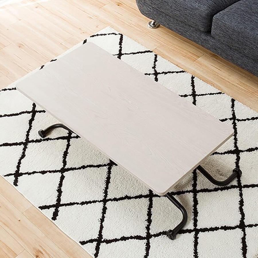 ニトリ（NITORI） 昇降センターテーブル(ライザN WW/BK) ニトリ期間