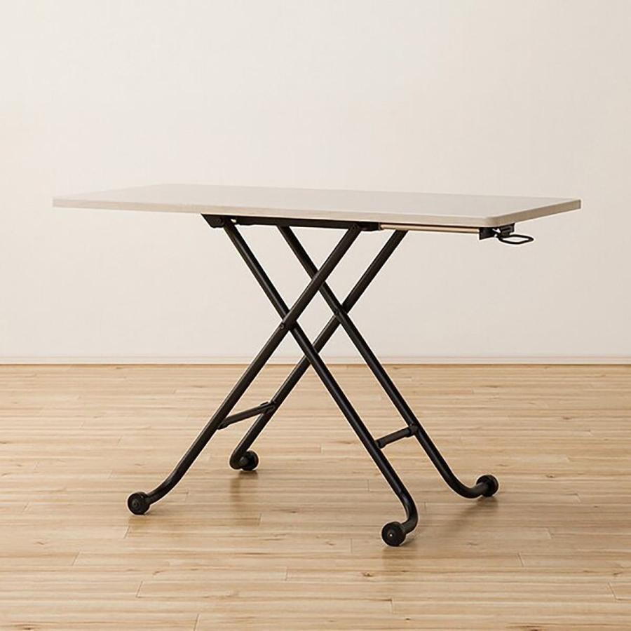 ニトリ（NITORI） 昇降センターテーブル(ライザN WW/BK) ニトリ期間