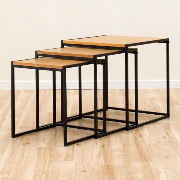 ニトリ ネストテーブル(オーク2 MBR 3個セット) - 通販 | 家具と