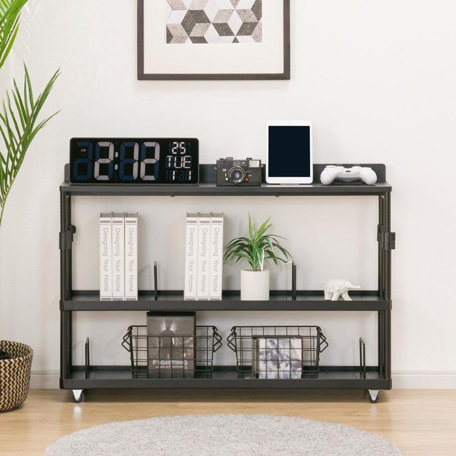 ニトリ キャスター付き昇降ヘッドボードラック(GM601 BK