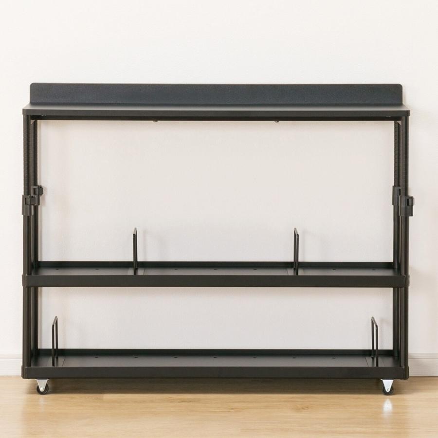 ニトリ ゲーミング キャスター付き 昇降 ヘッドボードラック ニトリ（NITORI） キャスター付き昇降ヘッドボードラック(GM601 BK