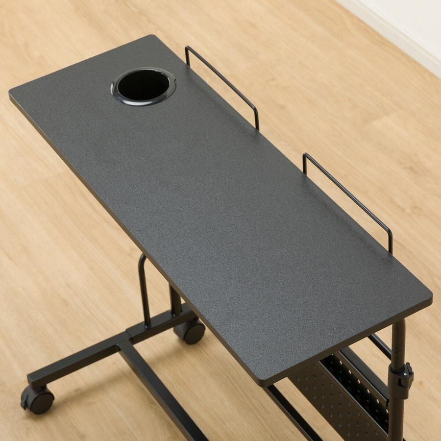 ニトリ（NITORI） 昇降機能付きサイドテーブル(GM601 BK)キャスター