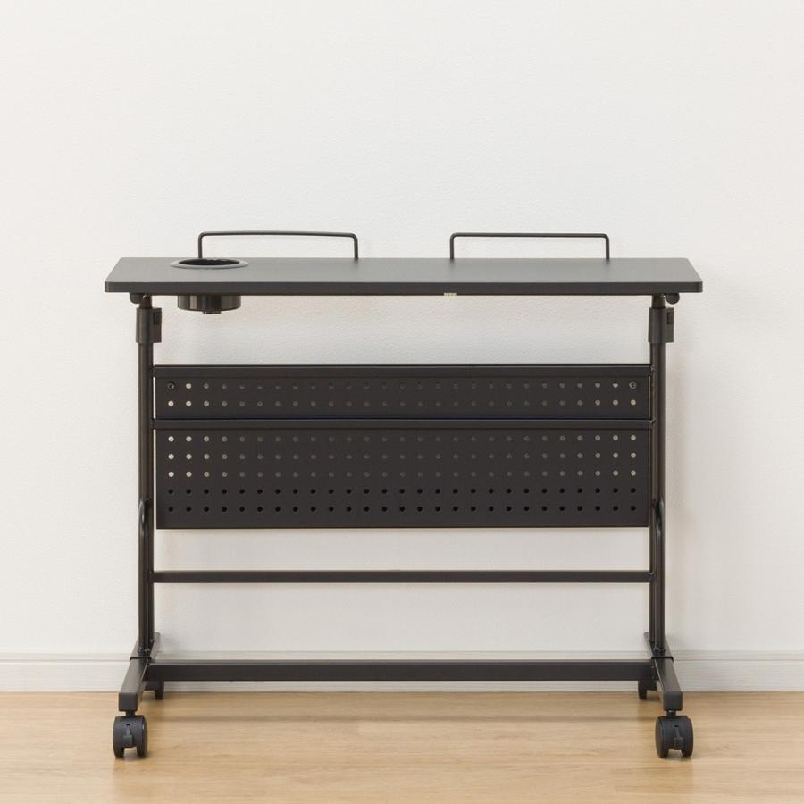 ニトリ（NITORI） 昇降機能付きサイドテーブル(GM601 BK)キャスター