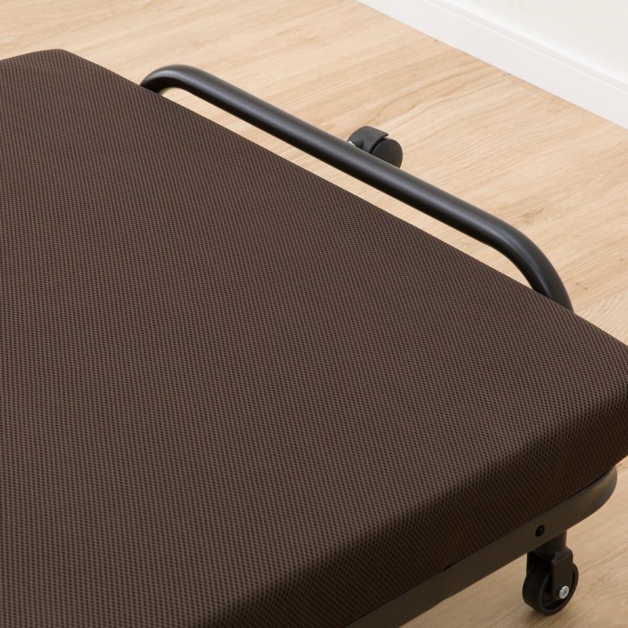 ベッド 折りたたみベッド(レビン2 BR)シングルより少し ベッド 折りたたみベッド(レビン2 BR)シングルより少し