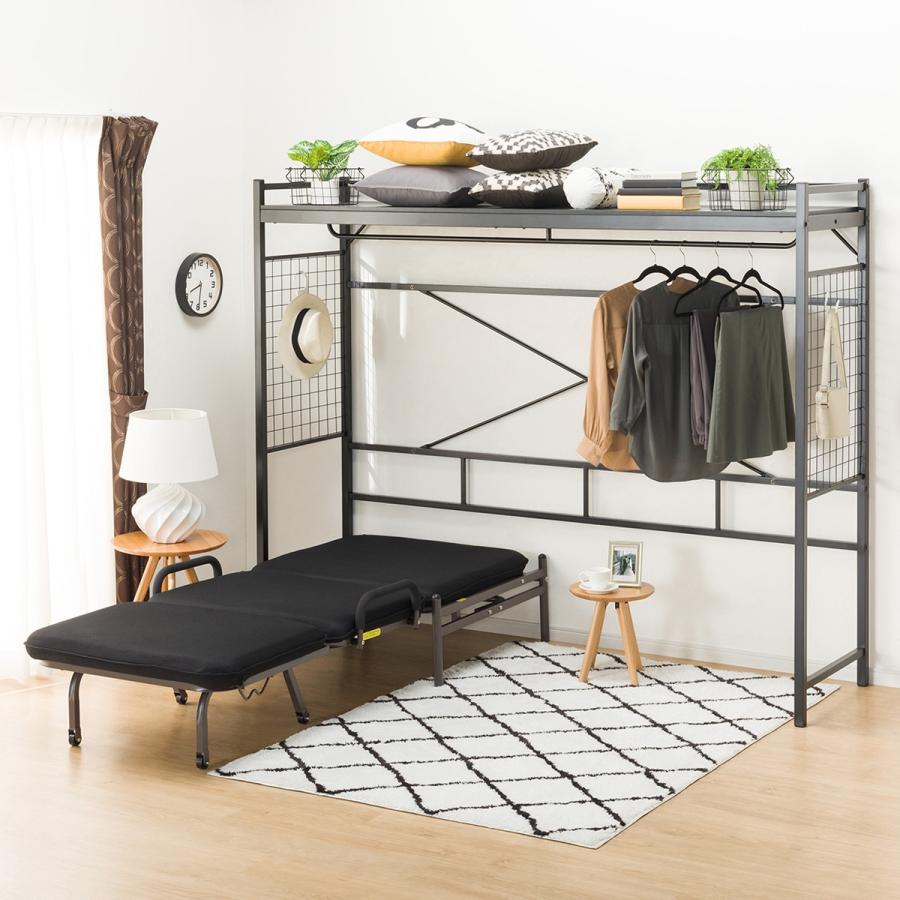 折りたたみベッドソファ ハンガーシェルフセット Hy3 バジーナjy Bk ニトリ 配送員設置 ベッド 1年 ハンガーシェルフ 5年保証 ニトリ Yahoo 店 通販 Yahoo ショッピング