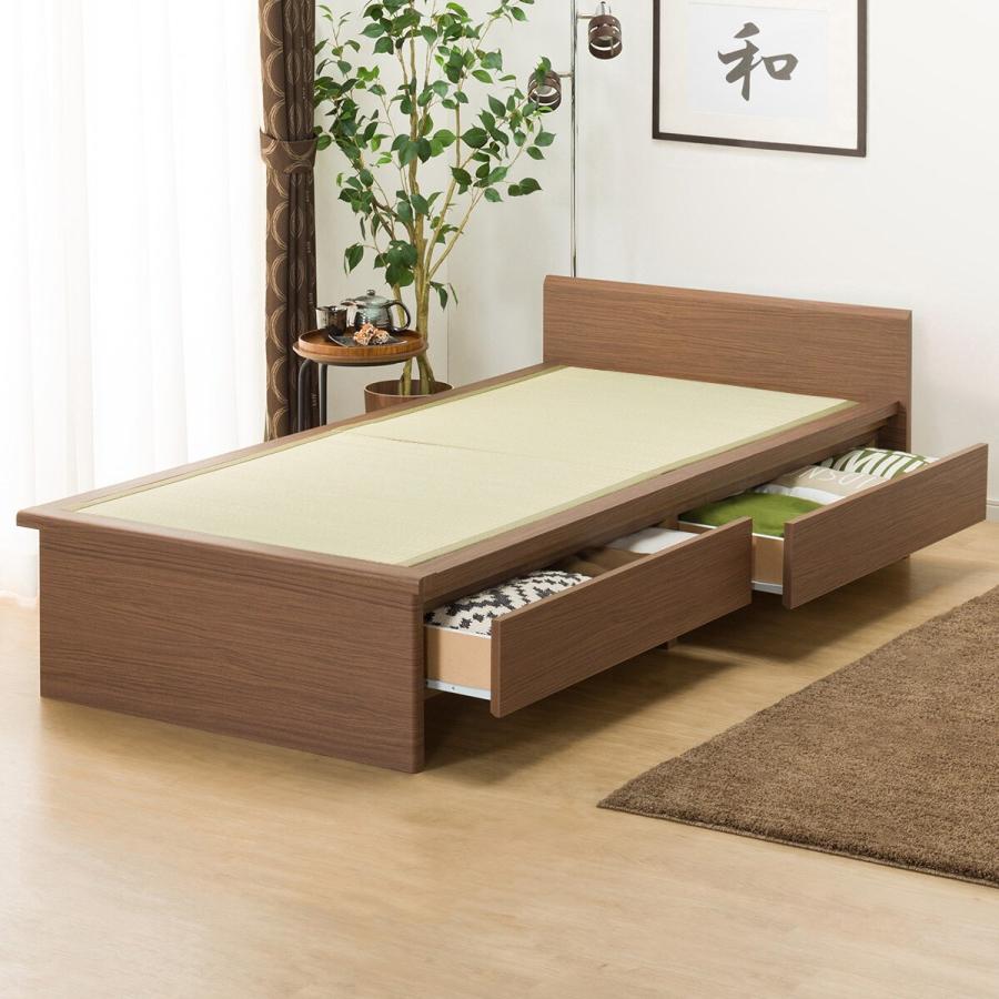 ニトリ ベッド シングル畳ベッド(シデンDH F38 MBR)引出し収納 ニトリ ベッド シングル畳ベッド(シデンDH F38 MBR)引出し収納