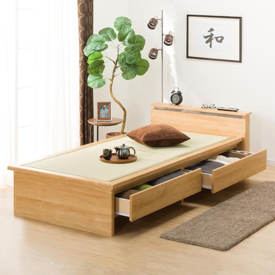 ニトリ ベッド シングル畳ベッド(シデンDH C38 LBR)引出し収納 ニトリ ベッド シングル畳ベッド(シデンDH C38 LBR)引出し収納