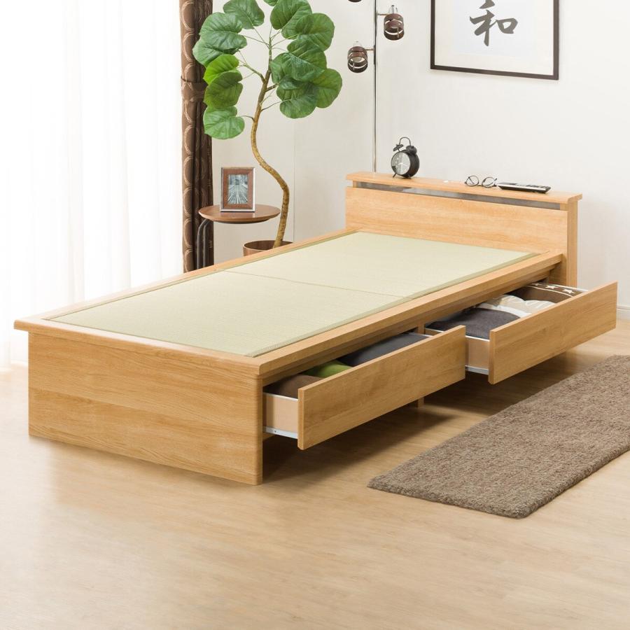 ニトリ ベッド シングル畳ベッド(シデンDH C38 LBR)引出し収納 ニトリ ベッド シングル畳ベッド(シデンDH C38 LBR)引出し収納