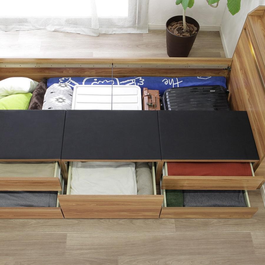 ニトリアザンチェスト セミダブルサイズ ライトブラウン 収納付き ニトリアザンチェスト セミダブルサイズ ライトブラウン 収納