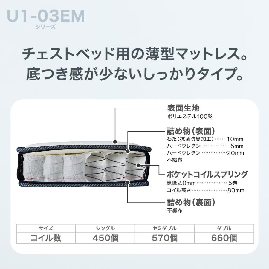 ニトリ（NITORI） 大容量収納付き チェストベッド + マットレスセット