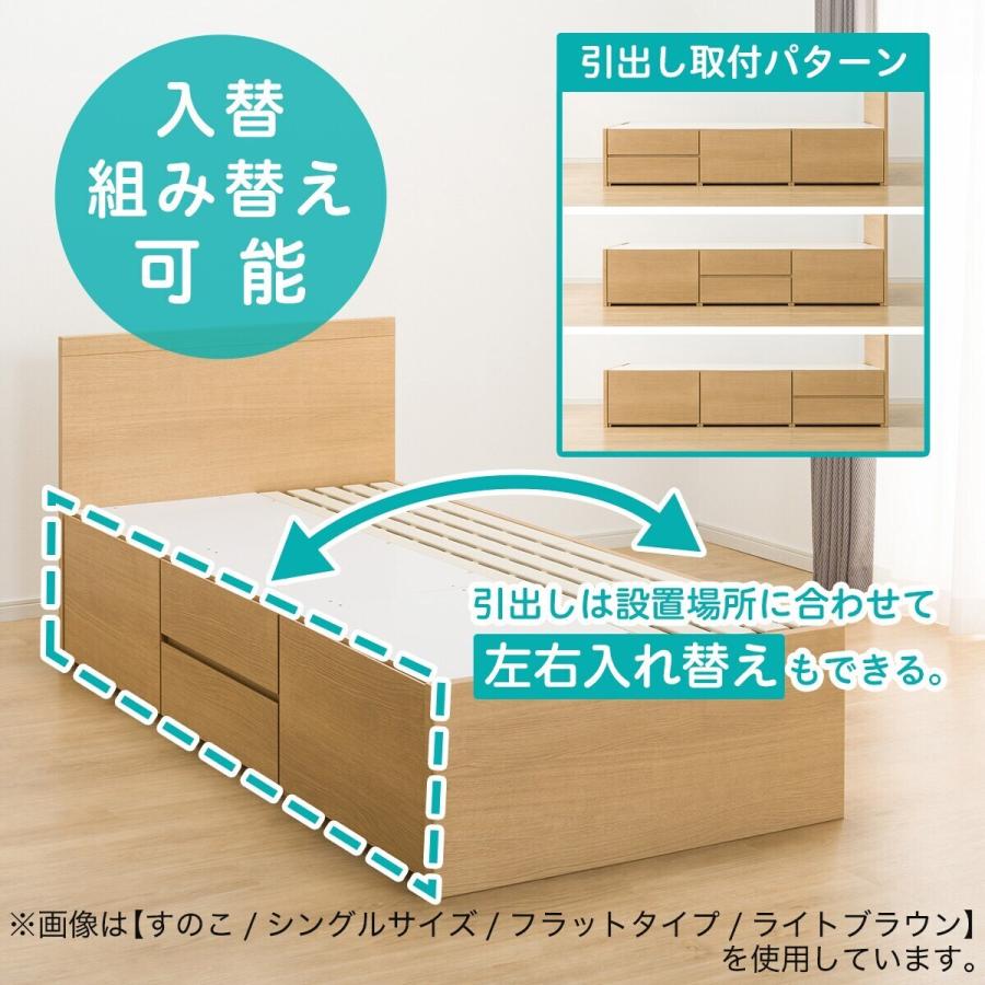 ニトリ（NITORI） 大容量収納付き チェストベッド + マットレスセット