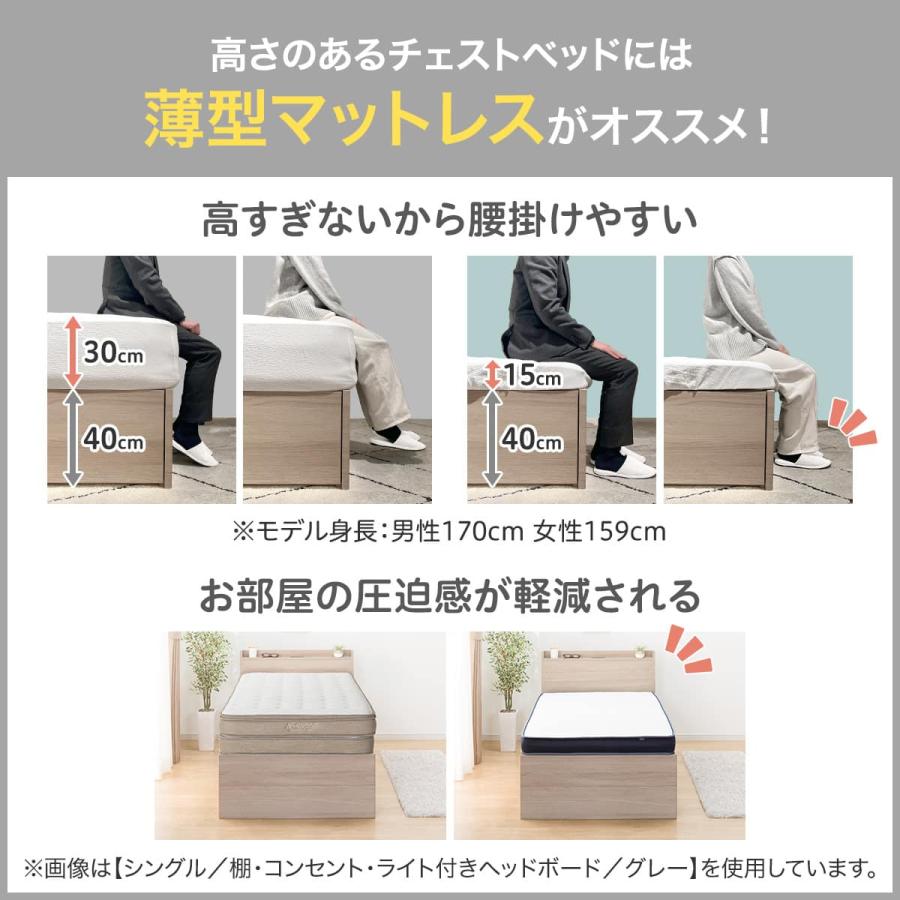 ニトリ（NITORI） 大容量収納付き チェストベッドフレーム シングル (N