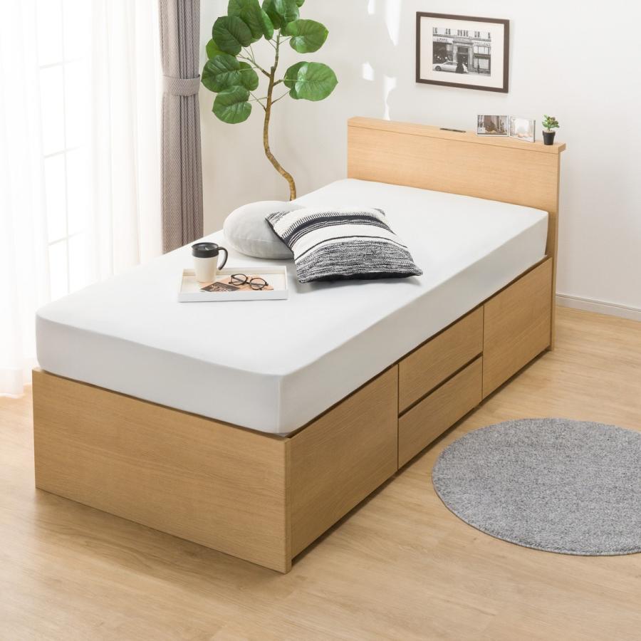 ニトリ ベッドフレーム ダブルサイズ コンセント 宮付き シンプル G077 ニトリ ベッドフレーム ダブルサイズ コンセント 宮付き