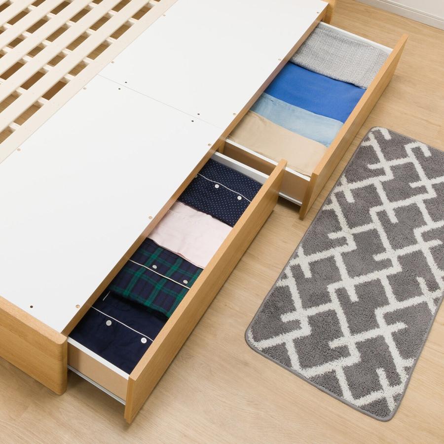 ニトリ（NITORI） シングルすのこベッドフレーム(EB-002 引出し収納