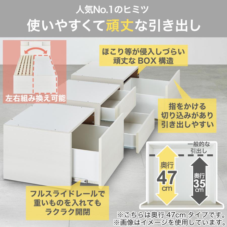 ニトリ（NITORI） 大容量収納付き チェストベッドフレーム シングル (N
