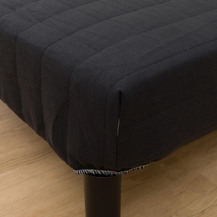 ニトリ セミダブル脚付きマットレス(フィル GM601 BK) : ニトリ