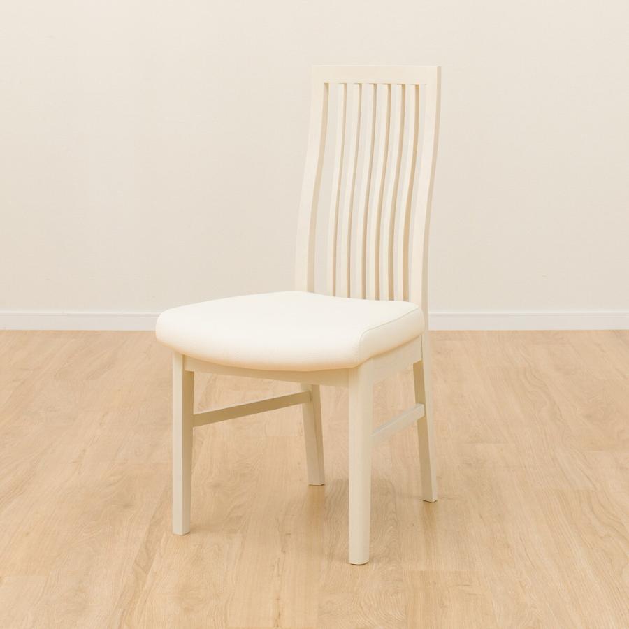 ダイニングチェア　椅子　ホワイト 岩附 チェア Gallow 座面高42cm 木製 ホワイト フレンチ