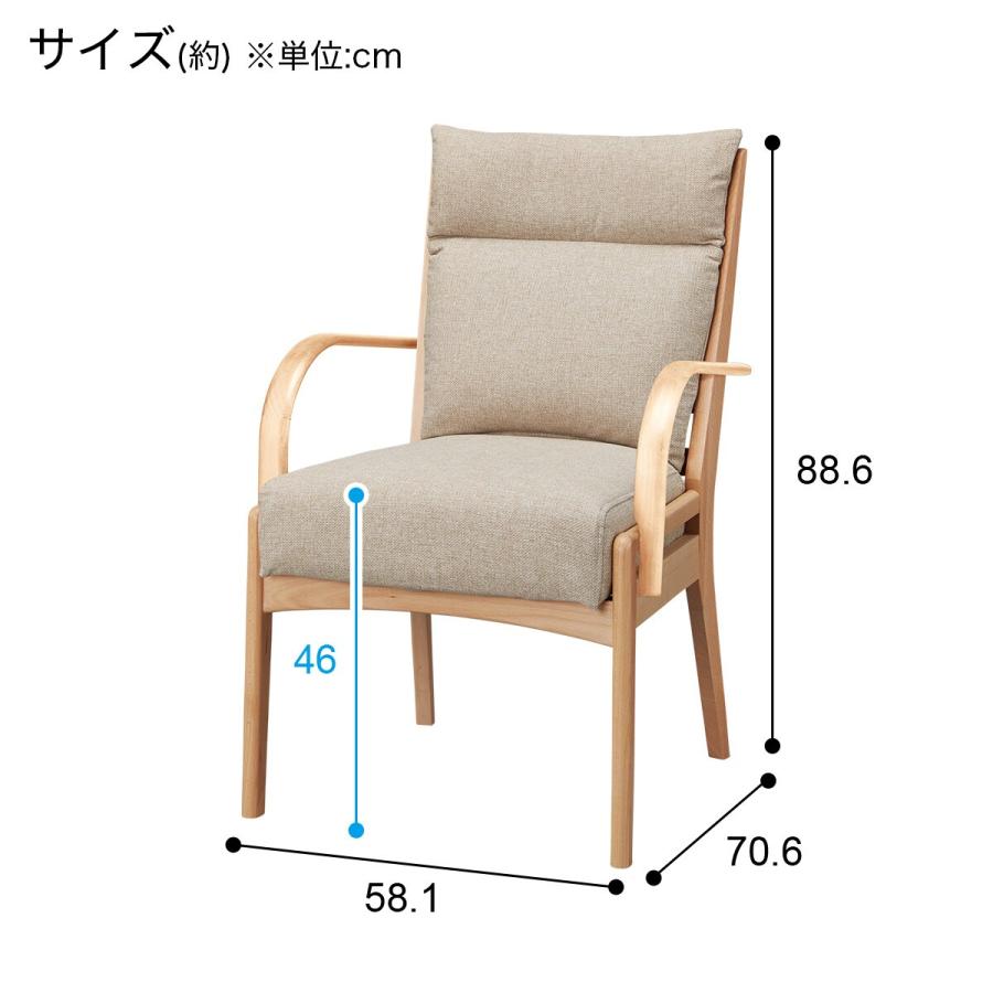 ニトリ ダイニングチェア(Nコレクション C-27肘付き NA/AQ-BE ニトリ ダイニングチェア(Nコレクション C-27肘付き NA/AQ-BE
