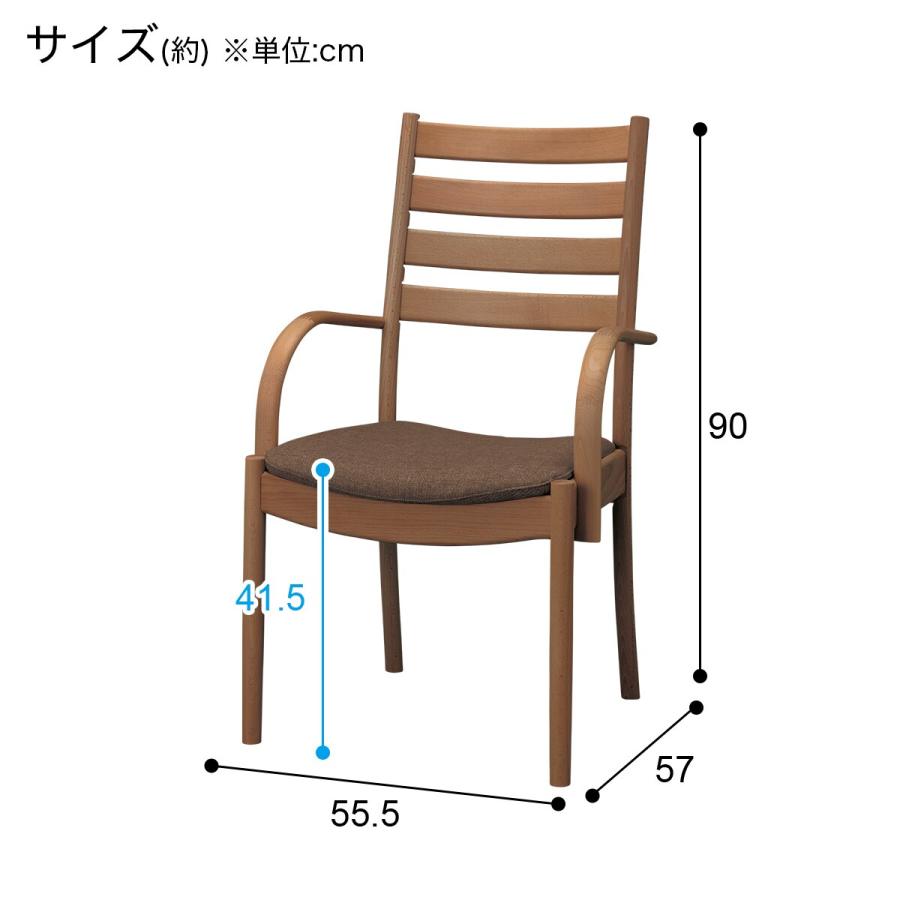 ニトリ ダイニングチェア(Nコレクション C-07肘付き MBR/AQ-BR ニトリ ダイニングチェア(Nコレクション C-07肘付き MBR/AQ-BR