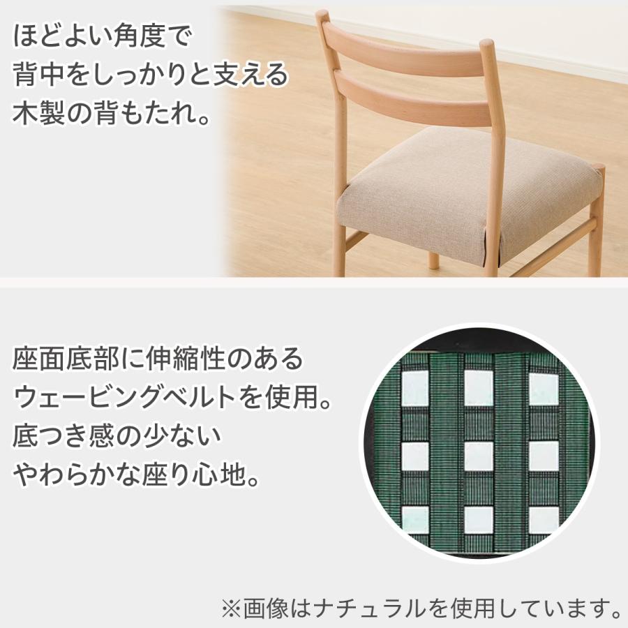 ニトリ（NITORI） ダイニングチェア(Nコレクション C-34 BK/AQ-MGY